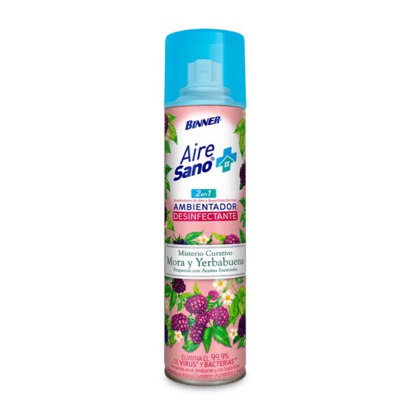 AMBIENTADOR DESINFECTANTE BINNER MORA/YERBA 400ML (206619)