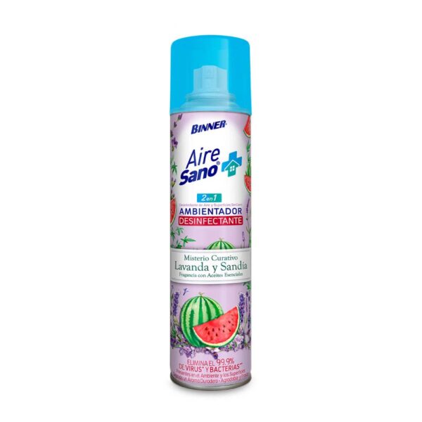 AMBIENTADOR DESINFECTANTE BINNER LAVANDA/SANDIA 400ML (206620)