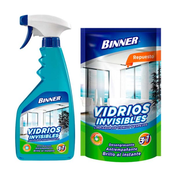 LIMPIA VIDRIOS 3EN1 500ML+IMPIA VIDRIOS REPUESTO 500 ML (201899)