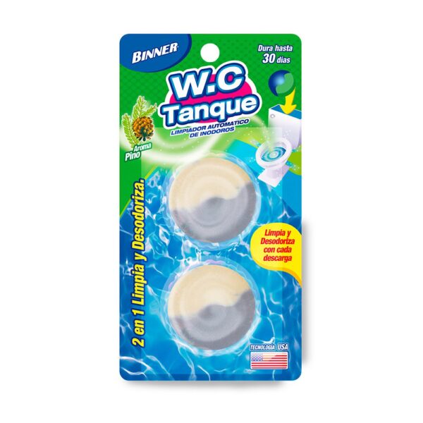 LIMPIADOR BINNER WC TANQUE INODORO FRAGANCIA PINO 96GR