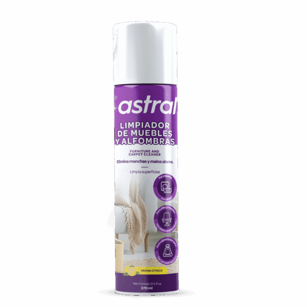 LIMPIADOR DE MUEBLES Y ALFOMBRAS ASTRAL 370 ML AEROSOL