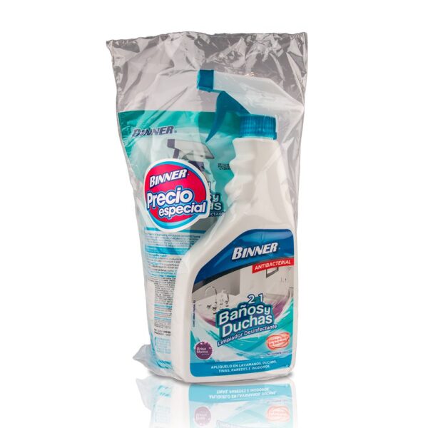 LIMPIADOR DESINFECTANTE BAÑOS Y DUCHAS + REPUESTO 500ML (202972)