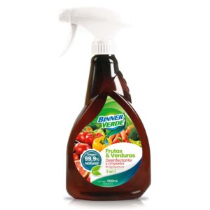 LIMPIADOR DESINFECTANTE FRUTAS/VERDURAS BINNER VERDE 500ML (206609)