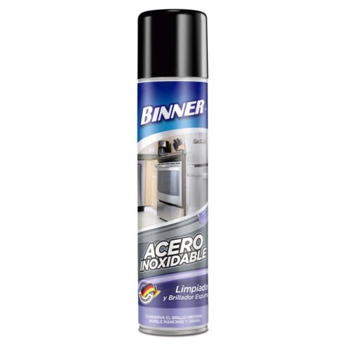 LIMPIADOR Y BRILLADOR ESPUMA AEROSOL ACERO INOXIDABLE 400ML (200325)