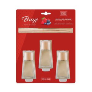 TRIPACK PALITOS DE RATTAN FRUTOS DEL BOSQUE 180ML BRIZZE