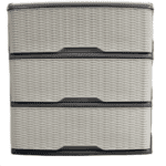MUEBLE ORG RATTAN X 3 WGE GRIS RIMO