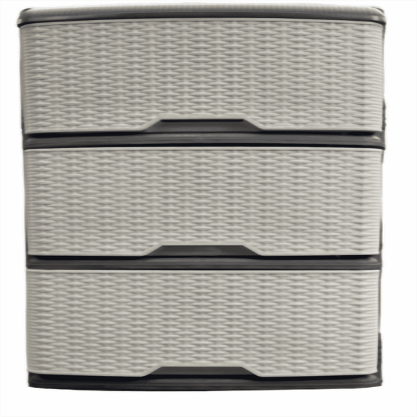 MUEBLE ORG RATTAN X 3 WGE GRIS RIMO