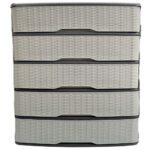 MUEBLE ORG RATTAN X 5 WGE GRIS RIMO