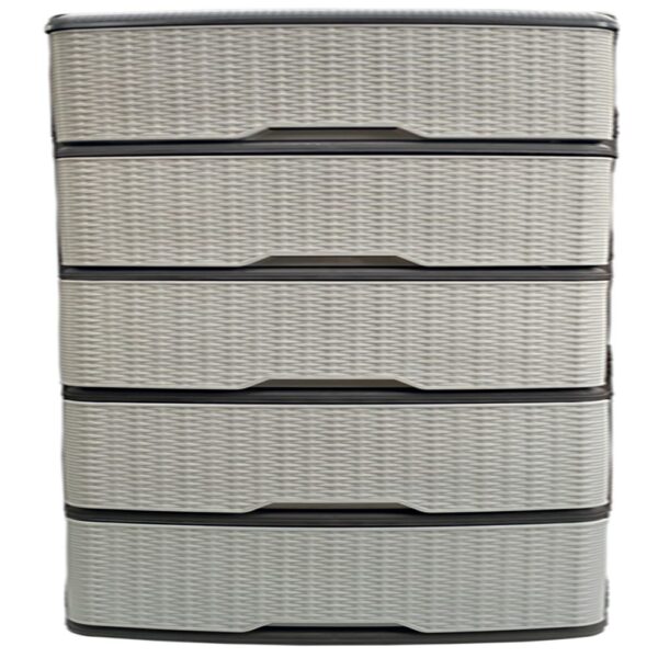 MUEBLE ORG RATTAN X 5 WGE GRIS RIMO