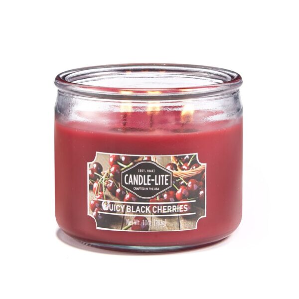 VELA 10 OZ TRES MECHAS JUICY BLACK CHERRIES CANDLE LITE (1879565)