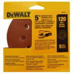 DISCO VELCRO DEWALT X5 - 5  ROJO GRANO 120 (DW4303)