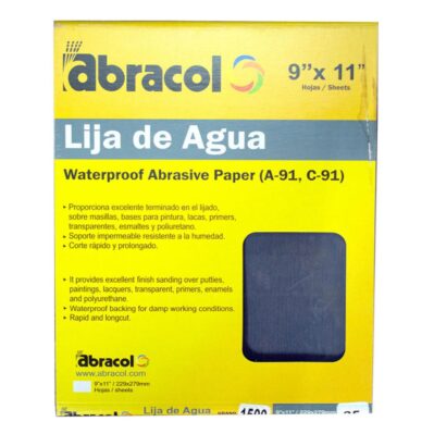 LIJA ABRACOL MICRO FINA GRANO  1500 ( LIJADO EN AGUA (RPHLC0915000)