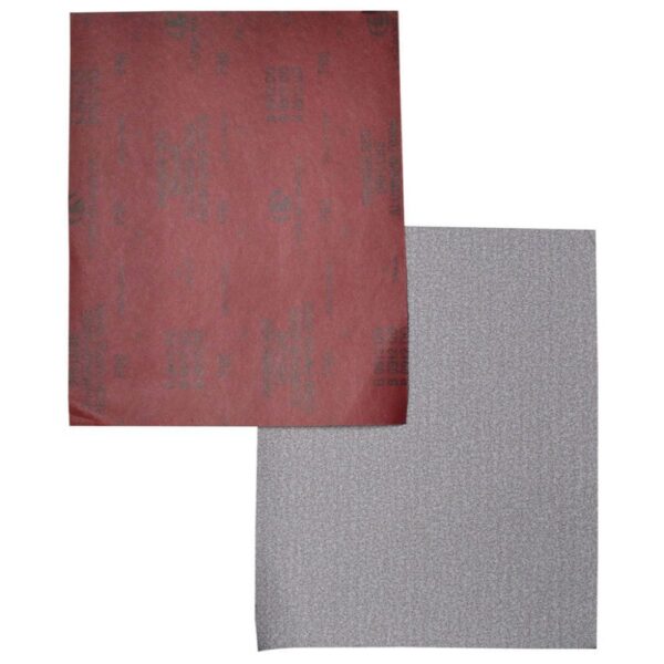 LIJA CARBORUNDUM ROJA # 180 ( LIJADO EN SECO)