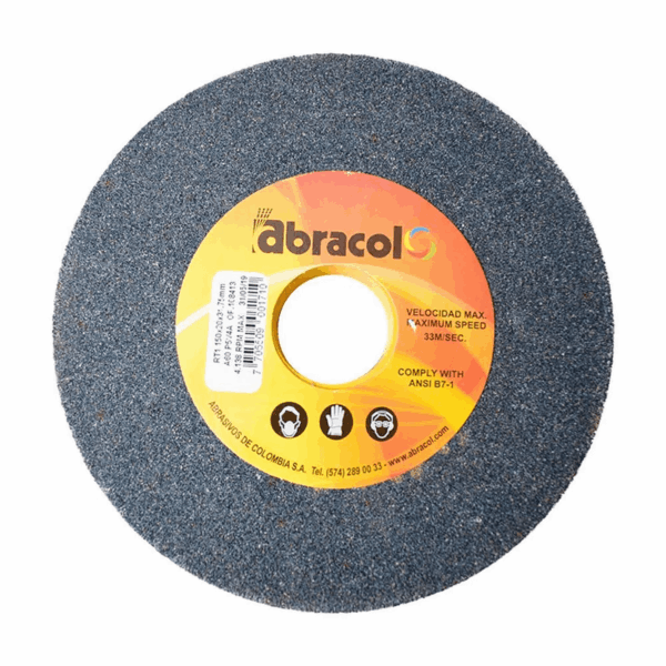 PIEDRA ESMERIL ABRACOL 6X1X1 1/4 GRANO 60 GRIS (AVR1A0060061)