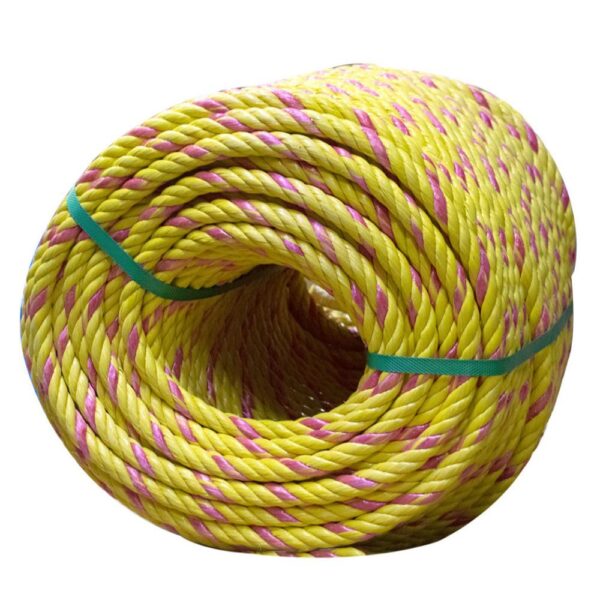 SOGA EN POLIPROPILENO ATAR 4 CABOS 5/8 (16MM) X 150 MTS (AMARILLA Y GRIS) (RAF04458
