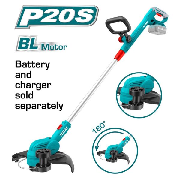 GUADAÑADORA INALAMBRICA 20V BATERIA Y CARGADOR NO INCLUIDO TOTAL (TGTLI20328)