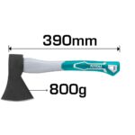 HACHA 800 G MANGO FIBRA DE VIDRIO TOTAL (THT788006)