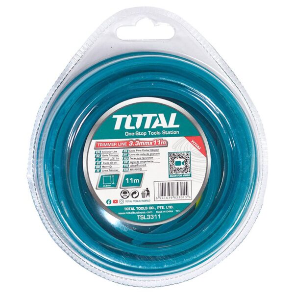 NYLON GUADAÑADORA  CUADRADO 3,3MM X 11M TOTAL (TSL3311)