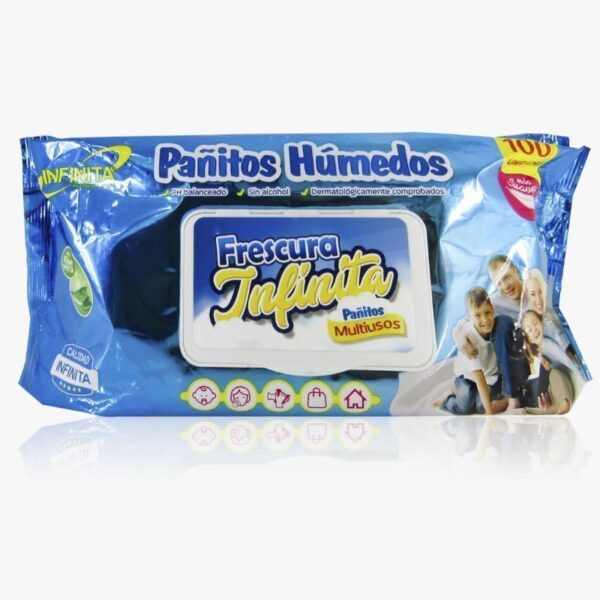 PAÑITOS HUMEDOS INFINITA MULTIUSOS X100 UNIDADES(INFPH100)
