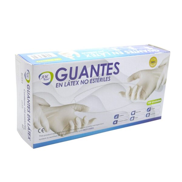 GUANTE DE LATEX TALLA M AH ROYAL NO ESTERILES (VISTO BUENO INVIMA) (CAJA X 50 PARES) (PAC2600)