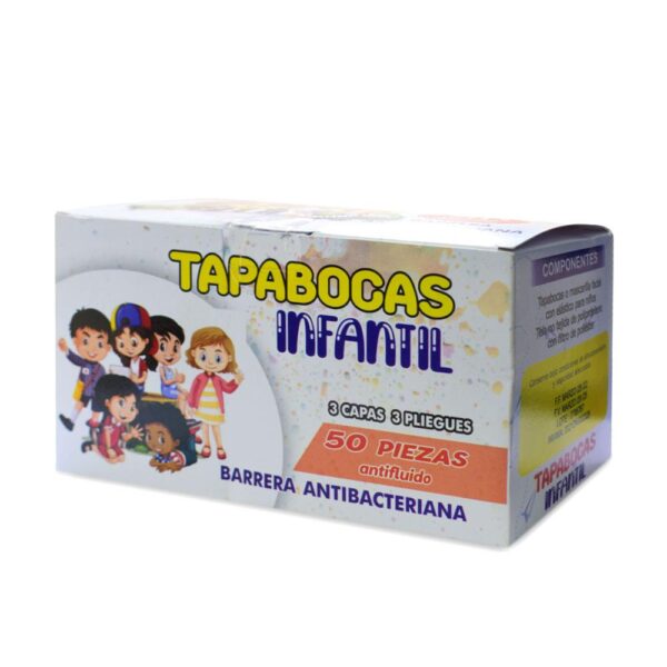 MASCARILLA TAPA BOCA TELA QUIRURGICA SMS TERMOSELLADO 3 CAPAS MB NINO (PEDIATRICO)