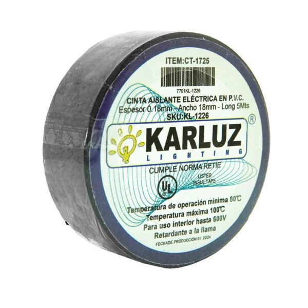 CINTA AISLANTE PEQUENA ORIGINAL X 5 MTS (RETIE-FL) (KL-1226)