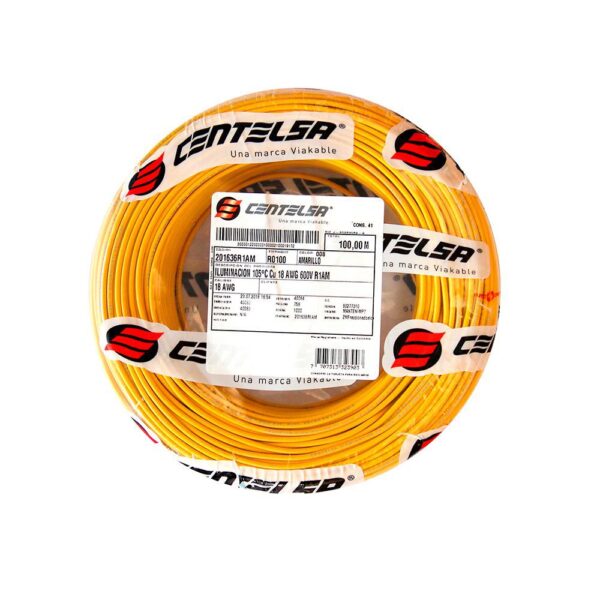 ALAMBRE RIGIDO CENTELSA 10  ( AMARILLO)
