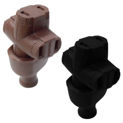 TOMA AEREO KONTIKI 15 AMP EN T X 3 NEGRA/CAFE (FC-21) RETIE