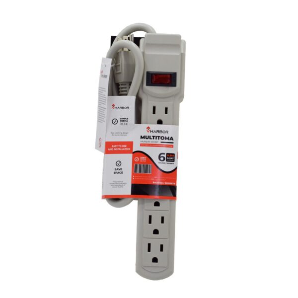 TOMA MULTIPLE  X6  CABLE DE 1MT VHARBOR(S-25-1M)