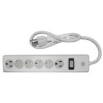 TOMA MULTIPLE X 6 CON SUPRESOR DE PICOS PROTECCION 450 JOULES GENERAL ELECTRIC CABLE 60 CMS (GE33656)