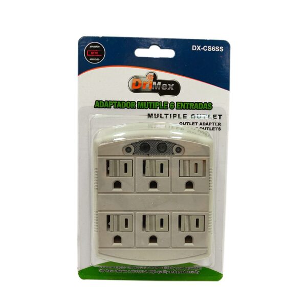 TOMA MULTIPLE X 6 DRIMEX PARA TOMA DOBLE (DX-CS6SS)