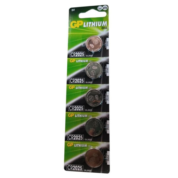 PILA MONEDA GP LITHIUM CELL 3V-160 MAH CR2025 BLISTER X 5 ( PRECIO X UNIDAD)