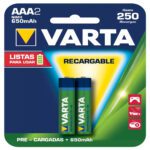 PILA RECARGABLE AAA  X 2VARTA
