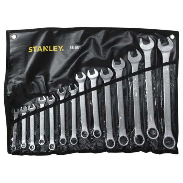 LLAVE MIXTA STANLEY JUEGO X14(MM) PAÑO (86-081) (7-8-9-10-11-12-13-14-15-17-19-2122-24)