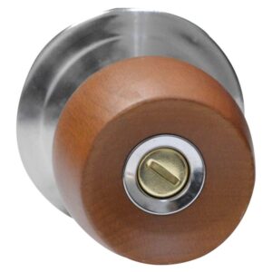 CHAPA BOLA BANO P/MADERA UDUKE COLOR MIEL ESCUDO CROMADO (5832-QJM) (HT20183S)