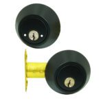 CHAPA CERROJO SEGURIDAD UDUKE DOBLE CILINDRO NEGRA (HT2275)