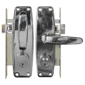 CHAPA DE EMBUTIR CON MANIJA L370 CLASICA CROMO BRILLANTE YALE US26 (4004)