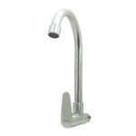 LLAVE LAVAPLASTOS CUELLO GANSO PARED ALETA ACERO INOXIDABLE SATINADA UDUKE (HT2044)
