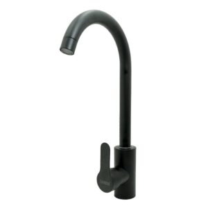 LLAVE LAVAPLATOS ACERO INOXIDABLE REDONDA         NEGRA UDUKE (HT2048)