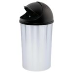 PAPELERA TAPA MOVIL 10L METALIZADA RIMAX(6927)