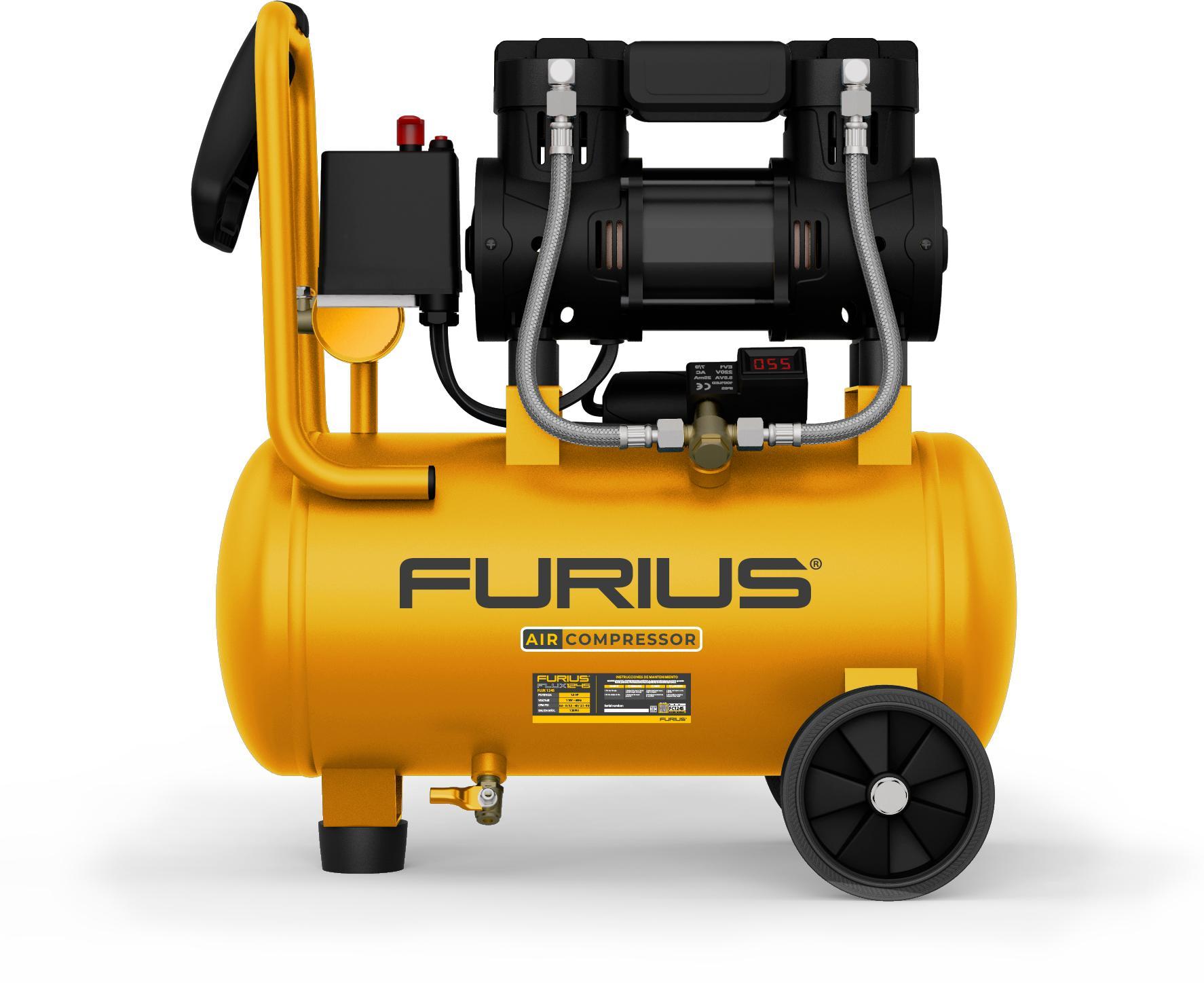 COMPRESOR TANQUE 24LTS 120PSI LIBRE DE ACEITE Y SILENCIOSO(FC124S)