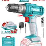 TALADRO DE IMPACTO INALAMBRICO 3/8" 12V INCLUYE 2 BATERIAS, 1 CARGADOR, 3 BROCAS Y  1 PUNTA TALADRO (+)(-) SUPER TOTAL (UTIDLI1228)