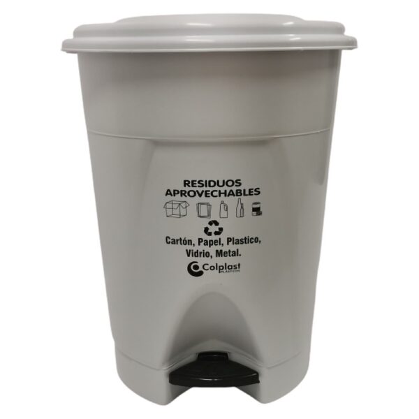PAPELERA PEDAL 25 LT RED BLANCA COLPLAST