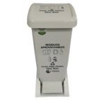 PAPELERA PEDAL 30LT RECT BLANCO COLPLAST