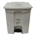 PAPELERA PEDAL 60L CUAD BLANCA COLPLAST