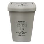 PAPELERA PLANA 36 LT BLANCO COLPLAST