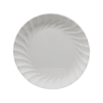 Plato Plano Circular Reliev Ondas Sabana