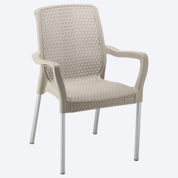 SILLA SHIA C/ BRAZO TAUPE RIMAX