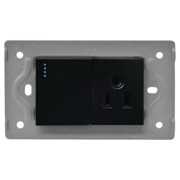 TOMA SWICHE LUXOR NEGRA INTERCAMBIABLE SIN TAPA DUKE ENERGY (V17-018) Item:13153