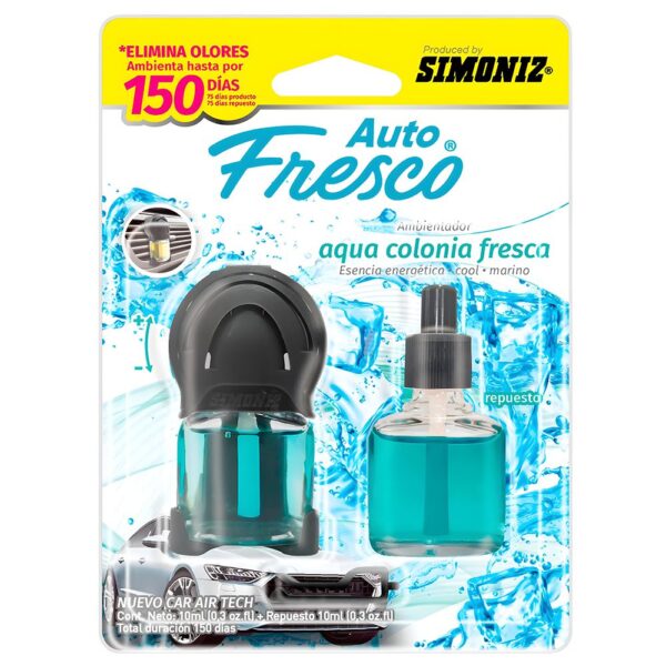 AMBIENTADOR NEW AIR TECH AQUA COLONIA FRESCA AUTO FRESCO 10ML SIMONIZ (208899)